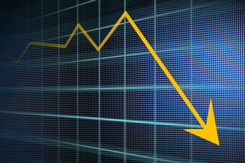 A fragmented line chart failing to connect with a solid baseline
